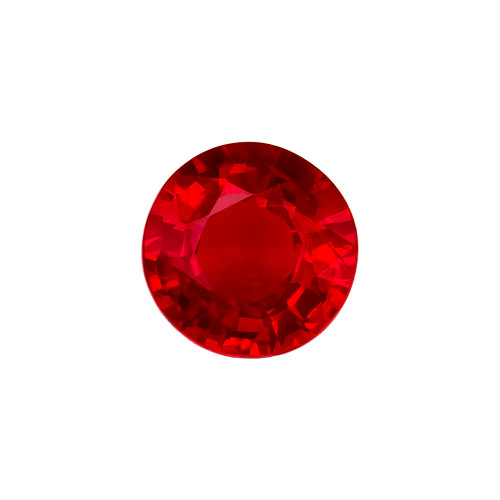 0.62 Carat Loose Ruby Gemstone, Round Shape, 5 mm