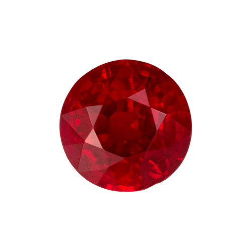 1.46 Carat Loose Ruby Gemstone, Round Shape, 6.4 mm