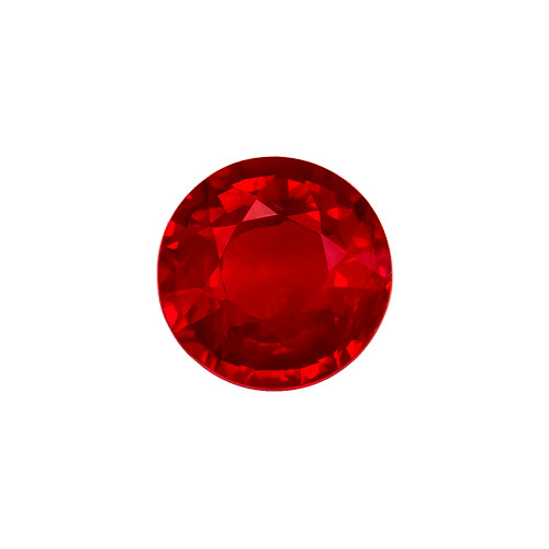 0.70 Carat Loose Ruby Gemstone, Round Shape, 5.2 mm