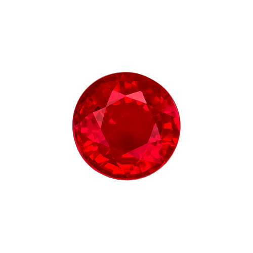 0.78 Carat Loose Ruby Gemstone, Round Shape, 5.3 mm