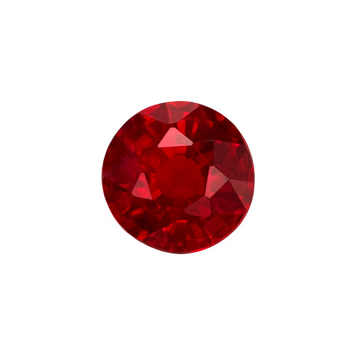 0.63 Carat Loose Ruby Gemstone, Round Shape, 4.9 mm