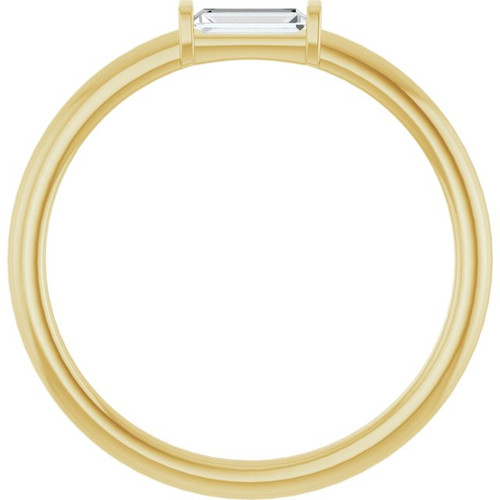 14K Yellow 1/10 CTW Lab-Grown Diamond Stackable Ring