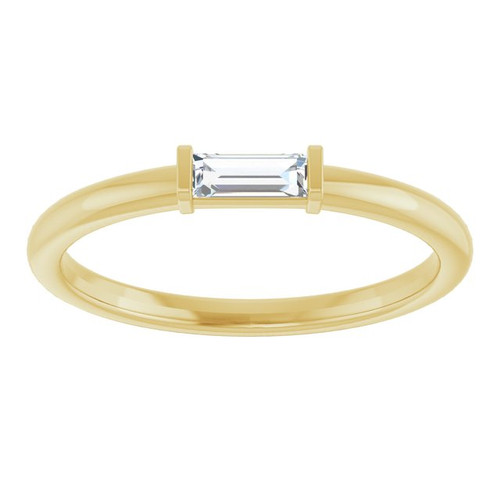 14K Yellow 1/10 CTW Lab-Grown Diamond Stackable Ring