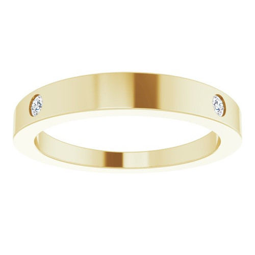 14K Yellow .05 Natural Diamond Engravable Ring