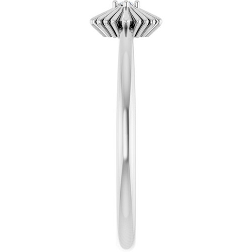 Platinum .015 CT Natural Diamond Star Ring