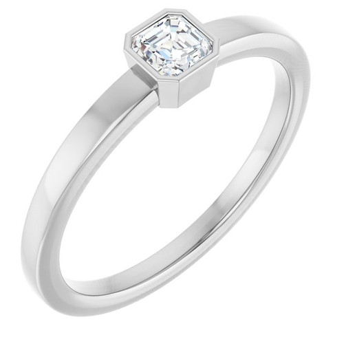 Platinum 1/4 CT Lab-Grown Diamond Ring