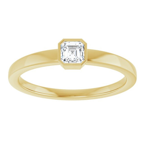 14K Yellow 1/4 CT Lab-Grown Diamond Ring
