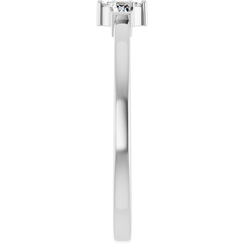 Platinum 1/6 CTW Natural Diamond Semi-Set Stackable Ring