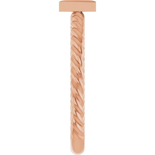 14K Rose .03 CTW Natural Diamond Rope Ring