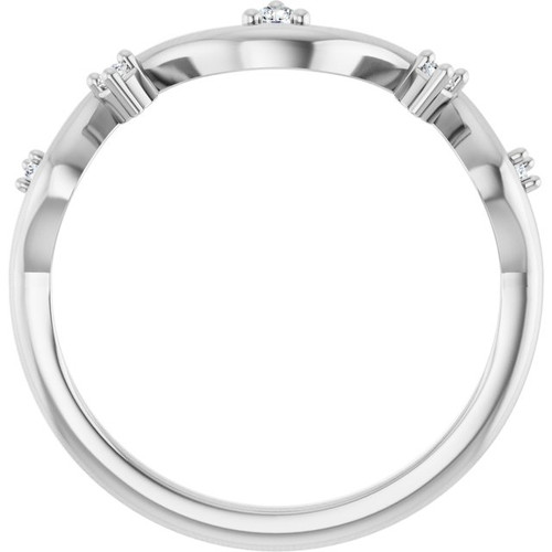 Sterling Silver .07 CTW Natural Diamond Ring