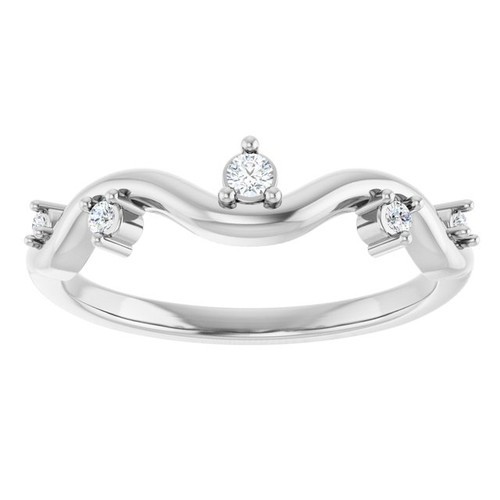 Sterling Silver .07 CTW Natural Diamond Ring