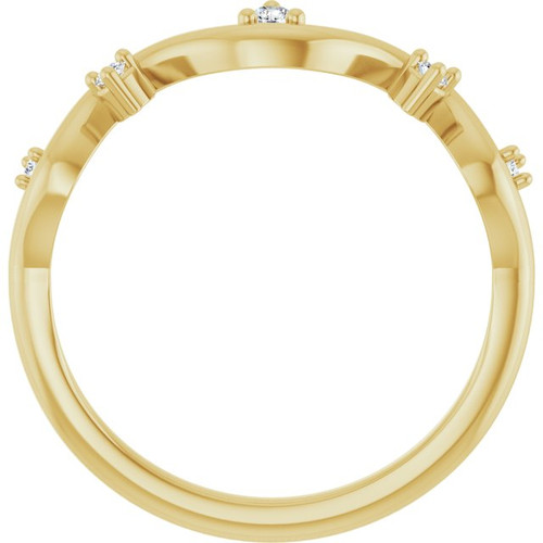 14K Yellow .07 CTW Natural Diamond Ring