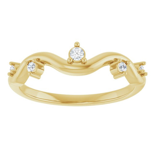 14K Yellow .07 CTW Natural Diamond Ring