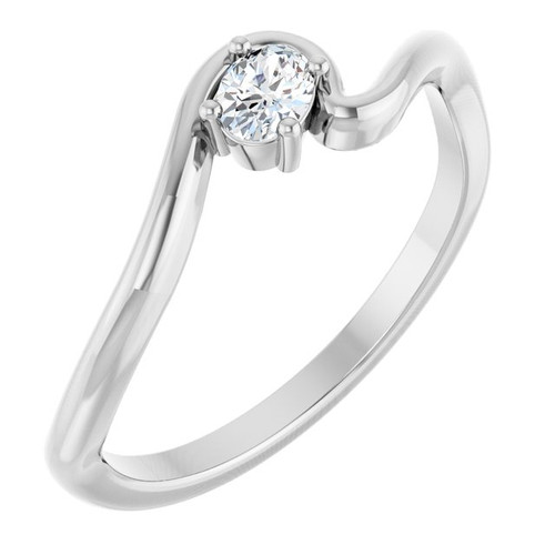 Sterling Silver 1/6 CT Lab-Grown Diamond  Ring