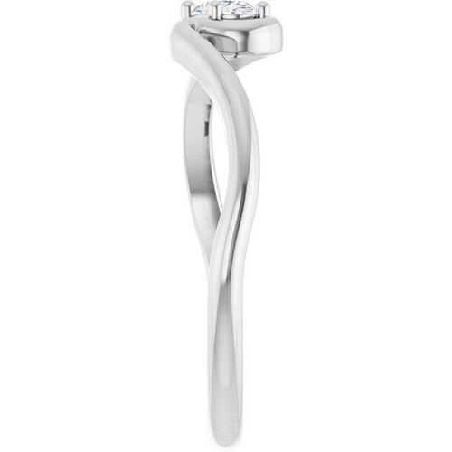 Platinum 1/6 CT Lab-Grown Diamond  Ring
