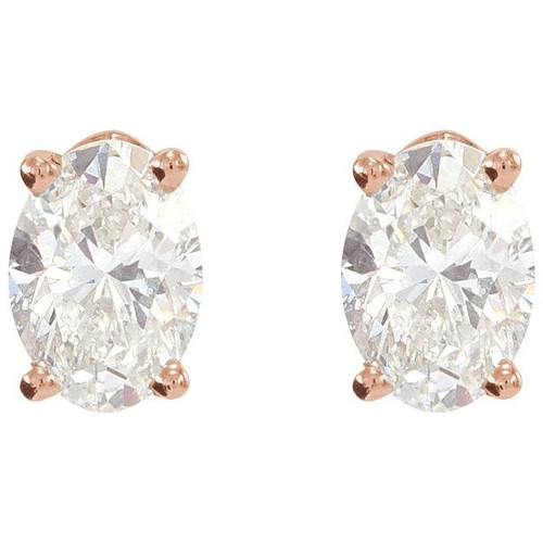 14K Rose 1/5 CTW Natural Diamond Earrings