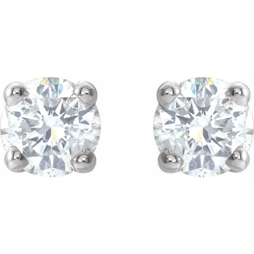 Platinum 1/6 CTW Natural Diamond Stud Earrings