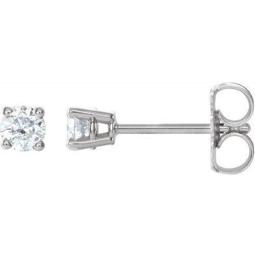 Sterling Silver 3/8 CTW Natural Diamond Stud Earrings