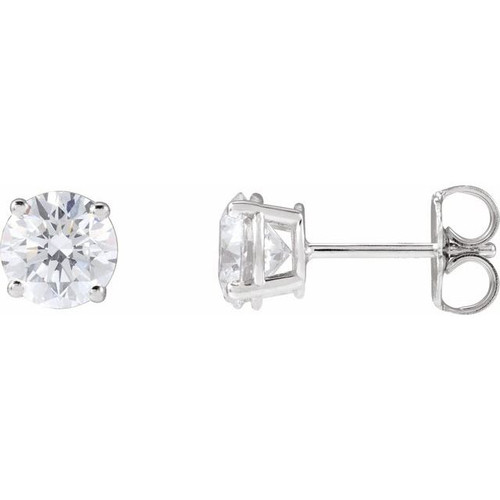 14K White 4 CTW Lab-Grown Diamond Stud Earrings