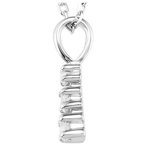 14K White 1/6 CTW Lab-Grown Diamond 18" Necklace