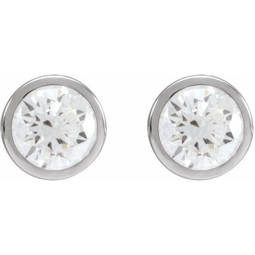 14K White 1 CTW Lab-Grown Diamond Cocktail-Style Earrings