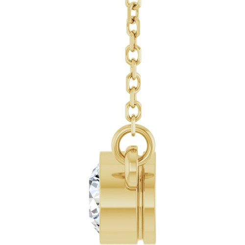 14K Yellow 1/3 CT Lab-Grown Diamond Solitaire 18" Necklace 