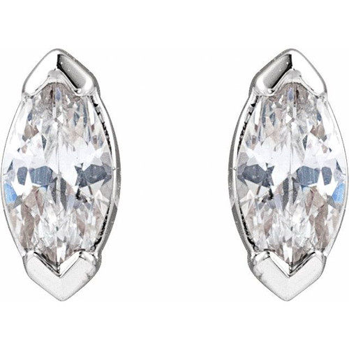 14K White 1/6 CTW Lab-Grown Diamond Stud Earrings