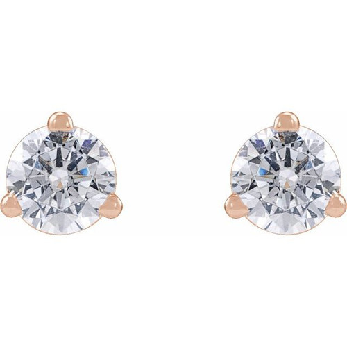 14K Rose 1/4 CTW Lab-Grown Diamond Stud Earrings