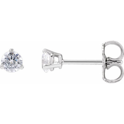 14K White 1/4 CTW Lab-Grown Diamond Stud Earrings