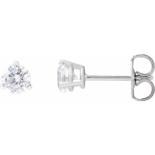 14K White 1/2 CTW Lab-Grown Diamond Stud Earrings
