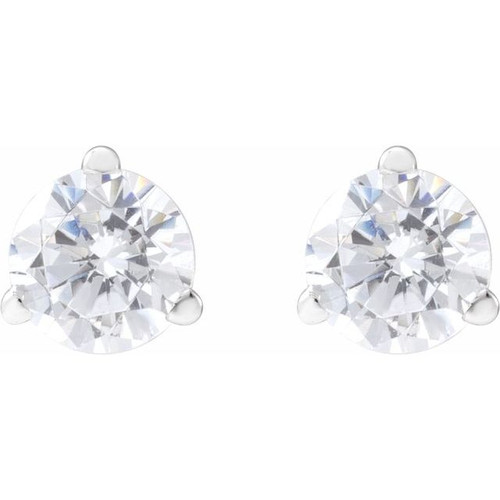14K White 1/2 CTW Lab-Grown Diamond Stud Earrings