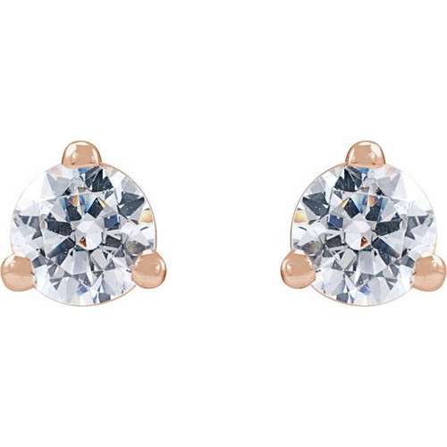14K Rose 1/5 CTW Lab-Grown Diamond Stud Earrings