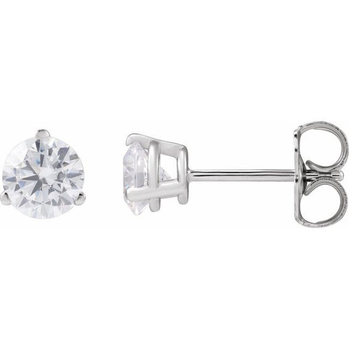 14K White 3/4 CTW Lab-Grown Diamond Stud Earrings