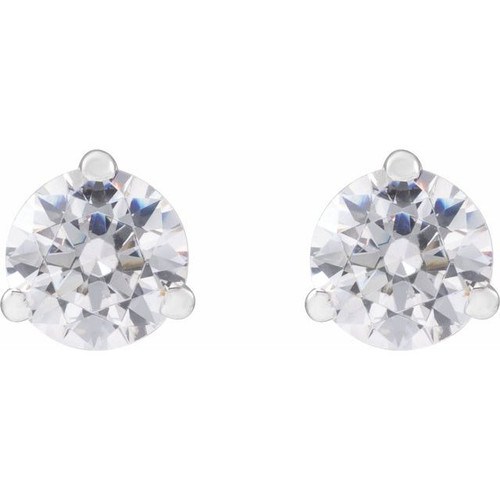 14K White 3/4 CTW Lab-Grown Diamond Stud Earrings