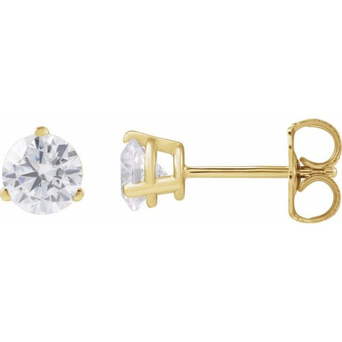 14K Yellow 3/4 CTW Lab-Grown Diamond Stud Earrings
