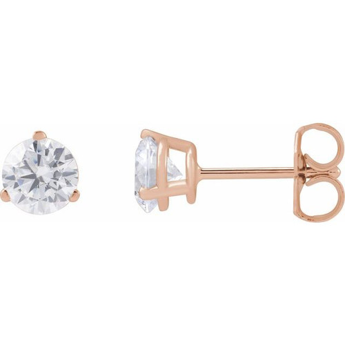 14K Rose 1 CTW Lab-Grown Diamond Stud Earrings
