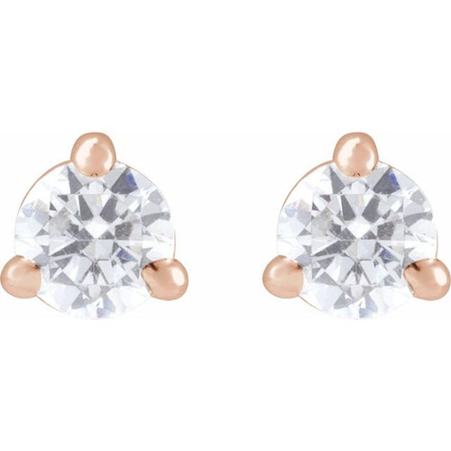 14K Rose 1/4 Lab-Grown Diamond Cocktail-Style Stud Earrings