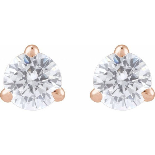 14K Rose 1/5 Lab-Grown Diamond Cocktail-Style Stud Earrings