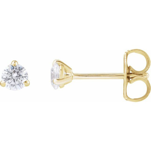 14K Yellow 1/4 Lab-Grown Diamond Cocktail-Style Stud Earrings