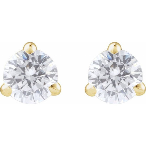 14K Yellow 1/4 Lab-Grown Diamond Cocktail-Style Stud Earrings