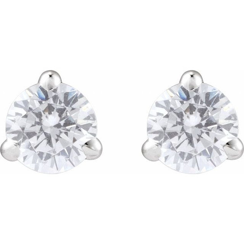 14K White 1/4 Lab-Grown Diamond Cocktail-Style Stud Earrings
