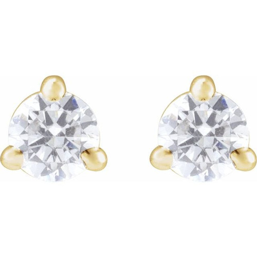 14K Yellow 1/5 Lab-Grown Diamond Cocktail-Style Stud Earrings