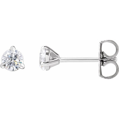 14K White 1/3 Lab-Grown Diamond Cocktail-Style Stud Earrings
