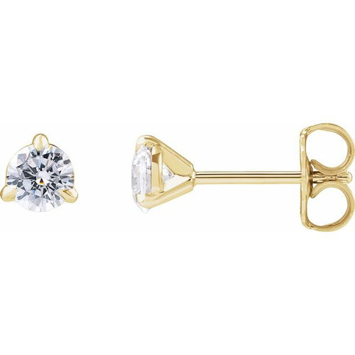 14K Yellow 1/2 Lab-Grown Diamond Cocktail-Style Stud Earrings