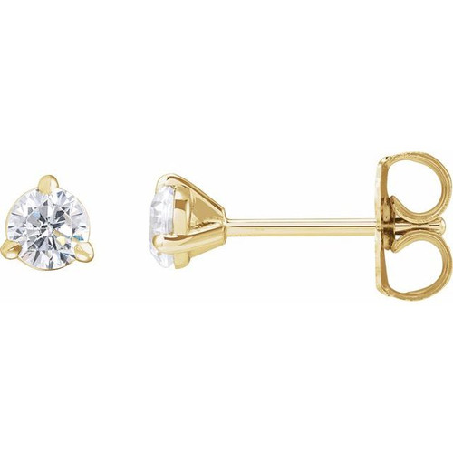 14K Yellow 1/3 Lab-Grown Diamond Cocktail-Style Stud Earrings