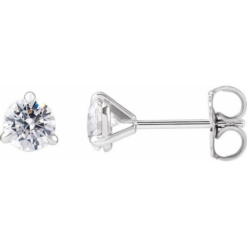 14K White 3/4 Lab-Grown Diamond Cocktail-Style Stud Earrings