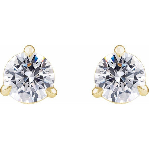 14K Yellow 3/4 Lab-Grown Diamond Cocktail-Style Stud Earrings