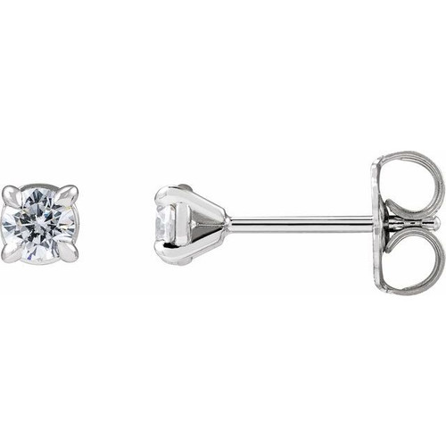 14K White 1/4 CTW Lab-Grown Diamond Cocktail-Style Stud Earrings