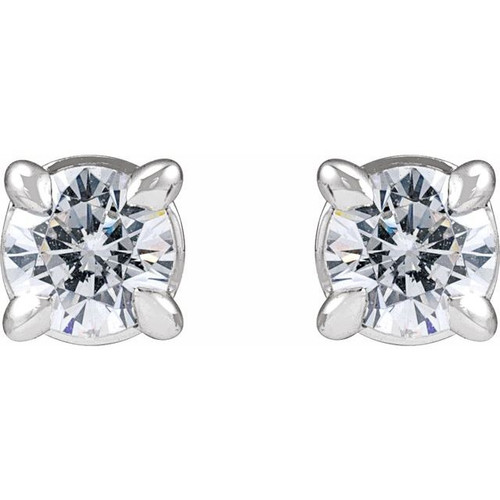 14K White 1/4 CTW Lab-Grown Diamond Cocktail-Style Stud Earrings