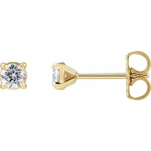 14K Yellow 1/4 CTW Lab-Grown Diamond Cocktail-Style Stud Earrings